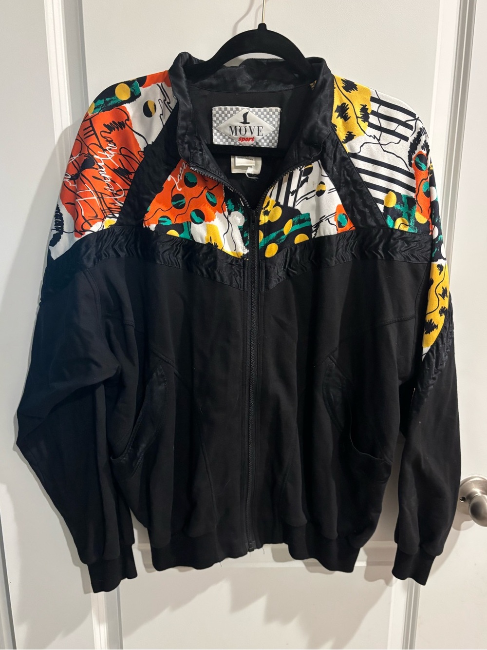 VTG 80s Move Sport Track Jacket West Germany Abstract Geometric Colorblock